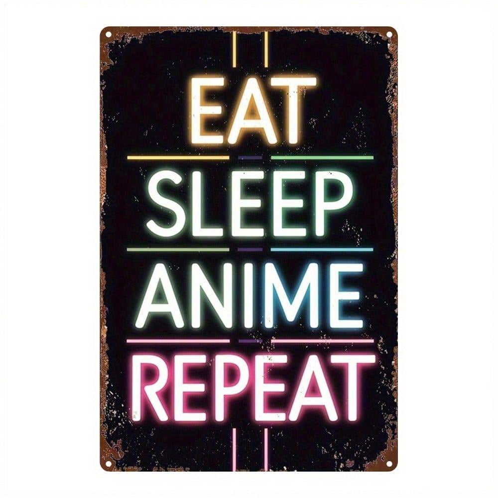 HELLOYOUNG Anime Metal Wall Decor Neon Effect Sign, Manga Poster for ...