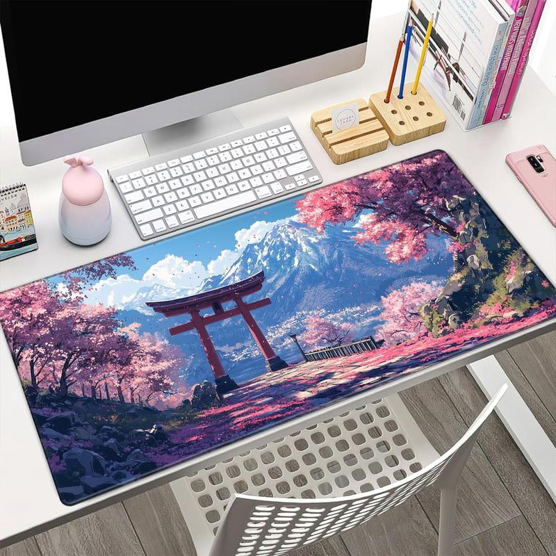 HELLOYOUNG Anime Mouse Pad, Large Gaming Mouse Mat with Non-Slip Rubber Base, Extended Rectangular Desk Pad for Keyboard and Mouse, Waterproof & Stitched Edges, for Home Office, Gamers
