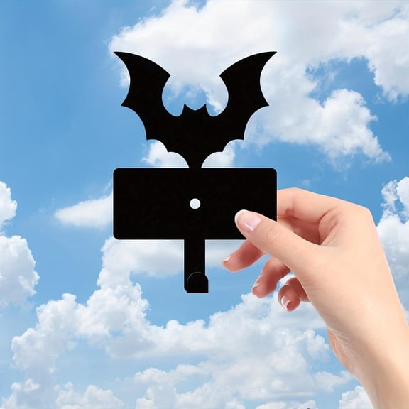 HELLOYOUNG Bat Key Holder Metal Key Hook Rack Cute Vampire Bat Hanger for Dog Leash Wallet Belt Umbrella Towel Wall Mount Entryway Organizer