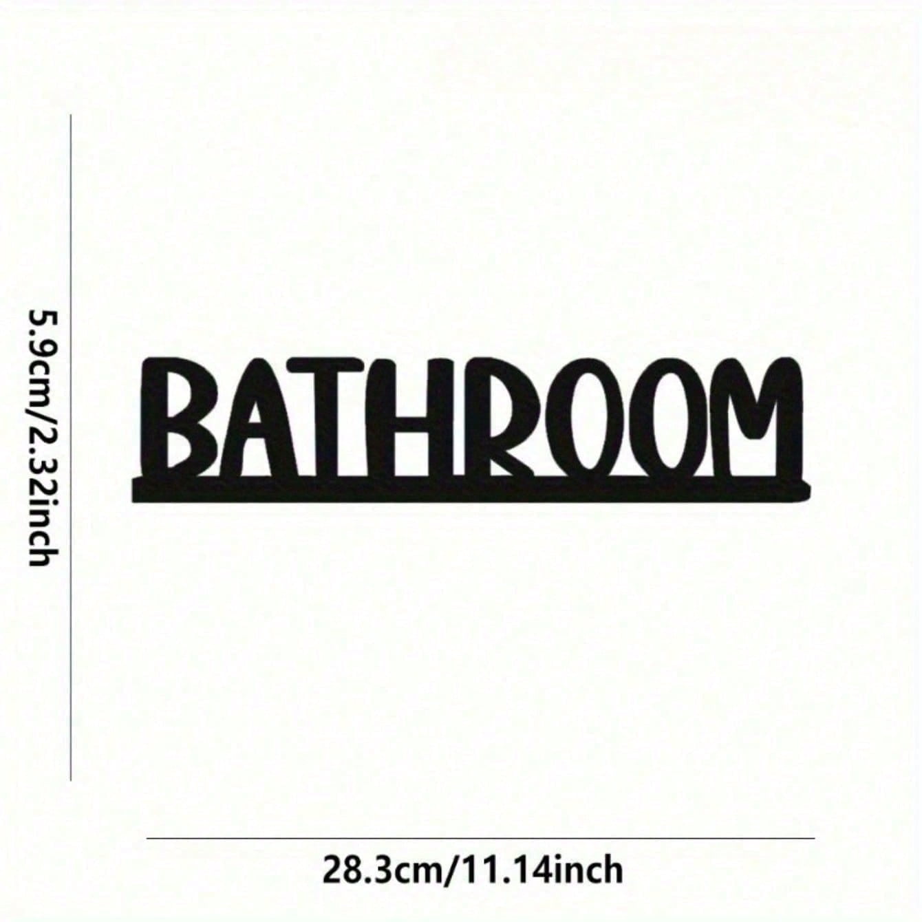 HELLOYOUNG Bathroom Metal Wall Sign Black Letters Decor - Walmart.com