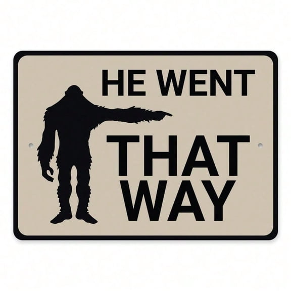 HELLOYOUNG Bigfoot Cryptid Metal Tin Sign Novelty Wall Art Decor for Garage Bar Man Cave Funny Sarcastic Gift Retro