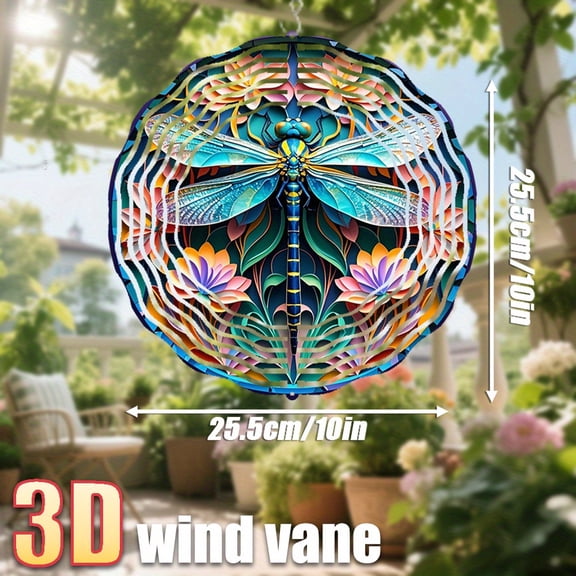 HELLOYOUNG Butterfly Garden Hanging Spinner 10in 360 Rotating Iron Sun Catcher Color Atmosphere Pendant Kinetic Wind Spinner Outdoor Decor for Home Yard Garden