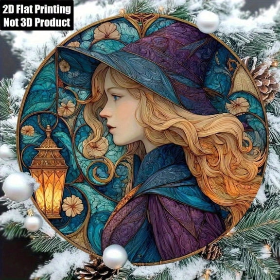 HELLOYOUNG Celtic Knot Metal Wall Art 8 Inch, Turquoise Gold Irish Fairy Home Decor, Celtic Mythology Ornament for Living Room Bedroom