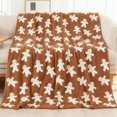 thumbnail image 1 of HELLOYOUNG Christmas Blankets for Adults Soft 60x80, Gingerbread Throw Blankets Flannel Fleece, Cozy Gifts for Women Men Christmas, 1 of 6