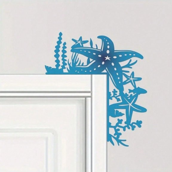 HELLOYOUNG Coastal Starfish Lintel Pendant Bright Beach Door Corner Ornament Decorative Door Corner Hook Christmas Xmas Gift for Living Room Bedroom Home