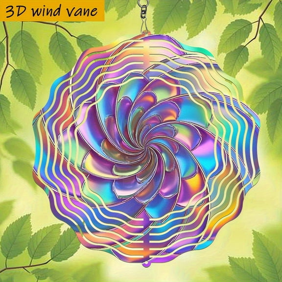 HELLOYOUNG Color Vortex Wind Chimes Rotating Hook Color Atmosphere Pendant Multifunctional DIY Hanging Decoration for Indoor Outdoor Home Garden Year Round Gift
