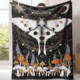 thumbnail image 1 of HELLOYOUNG Cozy Blanket Flannel Flying Moth Pattern Warm Soft Throw with Storage Bag for Home Office Travel Napping Sleeping Halloween Decor Bedding, 1 of 7