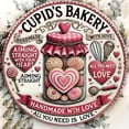 thumbnail image 1 of HELLOYOUNG Cupid Bakery Round Tin Sign 8x8 Inch, Vintage Valentine's Day Metal Wall Decor for Home Office Love Poster Retro Wall Art, 1 of 6