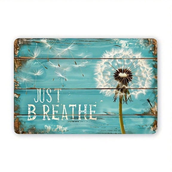 HELLOYOUNG Dandelion Wall Art 12x8 Inch Metal Tin Sign - Vintage Rustic Inspirational Decor for Home Bar Cafe, Weather-Resistant