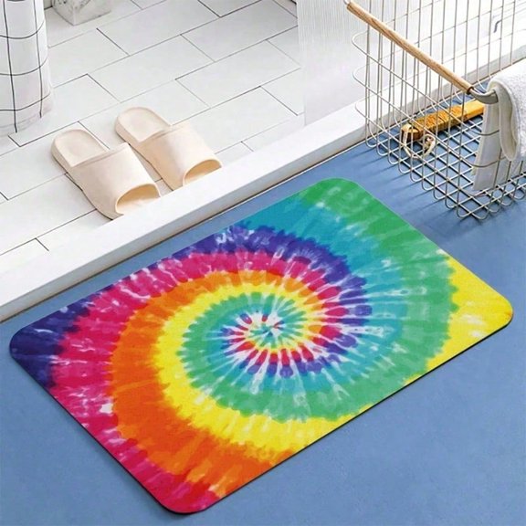 HELLOYOUNG Diatom Mud Bath Mat Non Slip Absorbent Quick Dry Lightweight Roll Up Easy Clean Anti Mold Indoor Door Mat for Bathroom Kitchen Shower Entryway