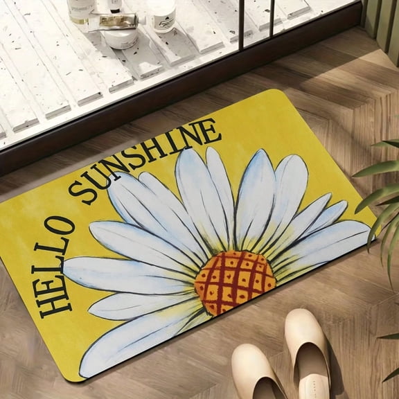 HELLOYOUNG Diatom Mud Doormat Absorbent Non-Slip Floor Mat, High-Definition Art Print, Quick Dry Kitchen Bathroom Entryway Rug, Durable Water-Absorbent Entry Mat for Indoor Use