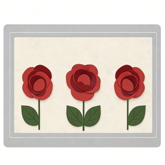 HELLOYOUNG Diatomite Floor Mat Non Slip Fast Drying Absorbent Rug, Machine Washable Soft Red Rose Pattern Bathroom Kitchen Hallway Mat Water Absorption Diatom Mud Entryway Carpet