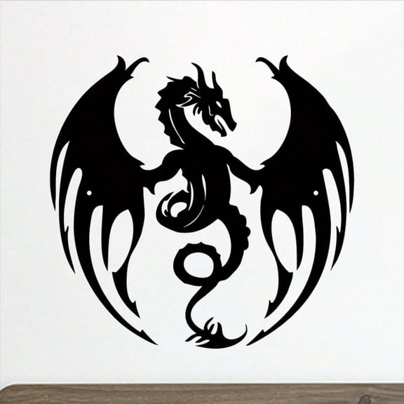 HELLOYOUNG Dragon Metal Silhouette Wall Art - Perfect for Game Rooms & Fantasy Themes ,Modern Home Decor with Mythical, homedecor, waterproof, rust proofanddurable, birthdaygift