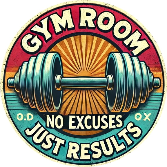 HELLOYOUNG Dumbbell Fitness Wall Art Gym Decor No Excuses Canvas Poster Inspirational Workout Motivation Painting Unframed 2D Home Studio
