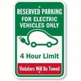 thumbnail image 1 of HELLOYOUNG EV Parking Sign, Nevada 4 Hour Tow Warning Sign Durable Metal, Electric Vehicle Charging Reserved Sign for Outdoor Indoor Use, Rustproof Aluminum, 1 of 4