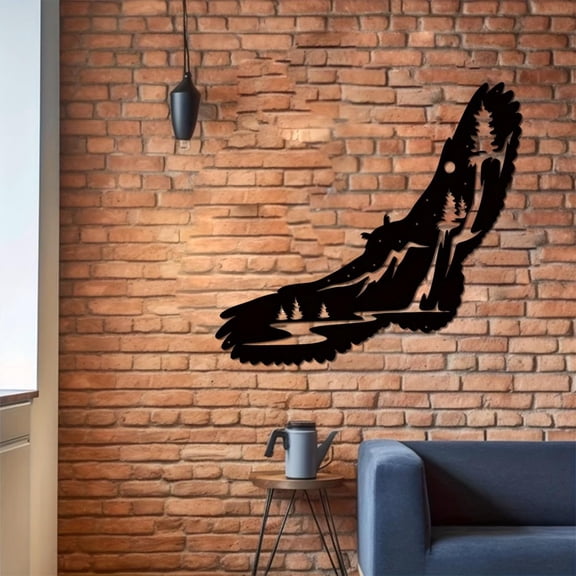 HELLOYOUNG Eagle Metal Wall Art Decor | Wildlife Nature Themed Indoor Outdoor Hanging Ornament | Rustic Home Decor Gift for Nature Lovers