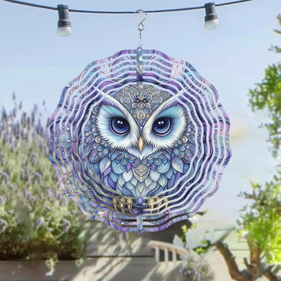 HELLOYOUNG Eagle Metal Wind Spinner 3D Kinetic Art Spinner for Outdoor Garden Yard Lawn Decor Holiday