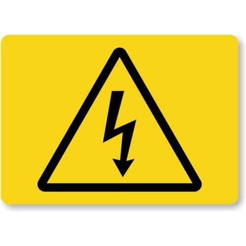 HELLOYOUNG Electric High Voltage Warning Sign Aluminum Weatherproof for Modern Home Decoration, High Quality Picture Gift
