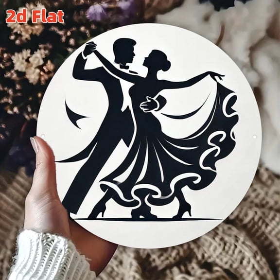 HELLOYOUNG Elegant Waltz Dance Metal Sign -   Waterproof Aluminum Poster for Living Room Dance Studio Wedding, Perfect Dancer Gift**