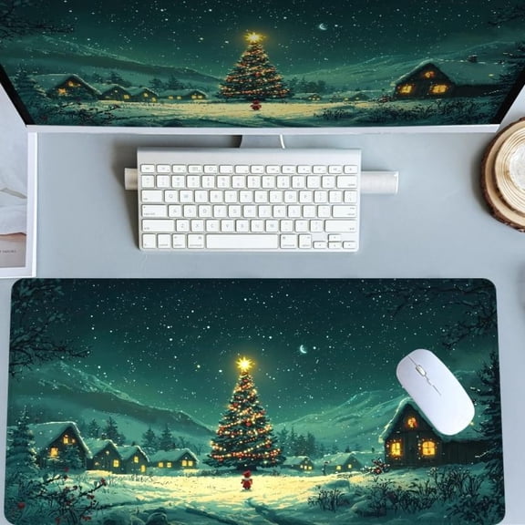 HELLOYOUNG Extra-Large Office Gaming Mouse Pad, Non-Slip Rubber Base Stitched Edge Desk Mat for Laptop, Computer, Home & Office