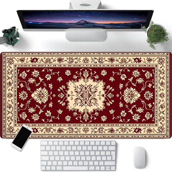 HELLOYOUNG Gaming Mouse Pad, Extra Large Non-Slip Desk Mat for Office & PC, High-Definition Keyboard Pad, Durable Stain-Resistant Surface, Smooth Glide for Pro Gamers, Work From Home Essential