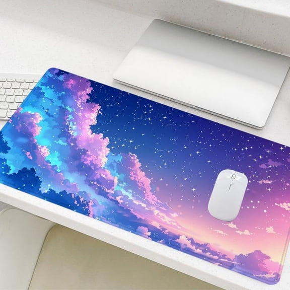 HELLOYOUNG Gaming Mouse Pad, Extra Large Thick Soft Non-Slip Rubber Base Stitched Edge Desk Mat for Office & PC Laptop, Smooth Speed
