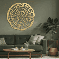 thumbnail image 1 of HELLOYOUNG Golden Metal Wall Art Sculpture Abstract Modern Wall Decor - Handcrafted 3D Iron Art Ornament for Living Room Bedroom Indoor Outdoor, 1 of 4