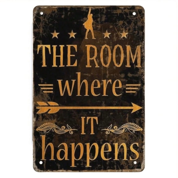 HELLOYOUNG Hamilton Quote Vintage Tin Sign Metal Wall Decor Retro Farmhouse Antique Art Plaque Rustic Home Office Bar Pub