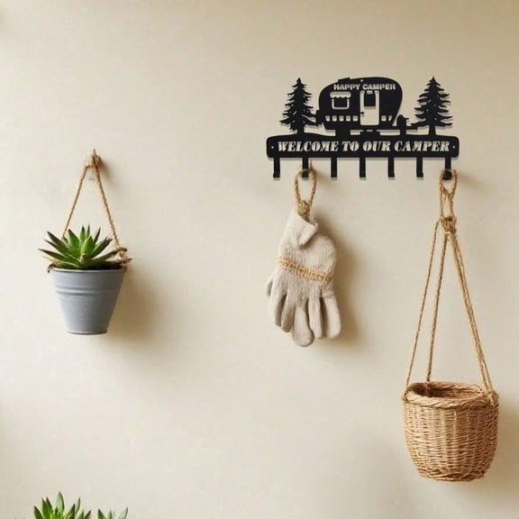 HELLOYOUNG Heavy Duty Iron Wall Hardware Hooks Rustic Pine Tree Design Farmhouse Coat Rack Entryway Organizer Key Holder for Hallway Kitchen Bathroom Lodge Durable Metal Hook Holder