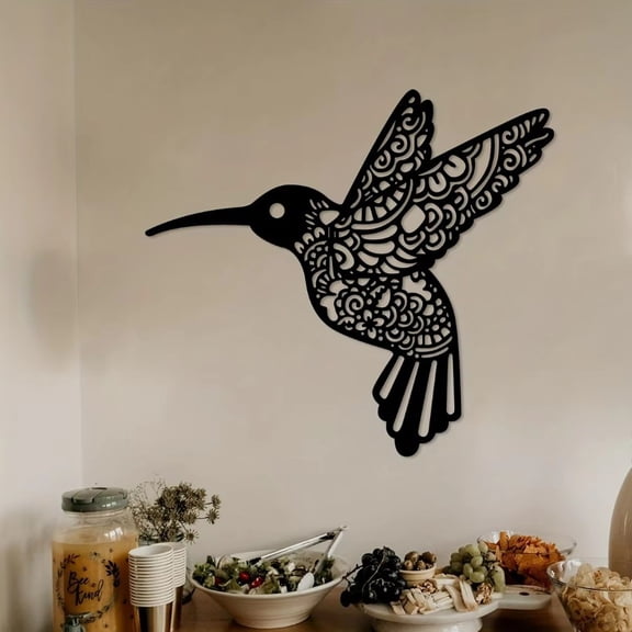 HELLOYOUNG Hummingbird Metal Wall Art Creative Indoor Outdoor Decor for Home Garden, Rustic Bird Wall Sculpture, Weather-Resistant Yard Patio DecorationHome Decor Panels and Signage