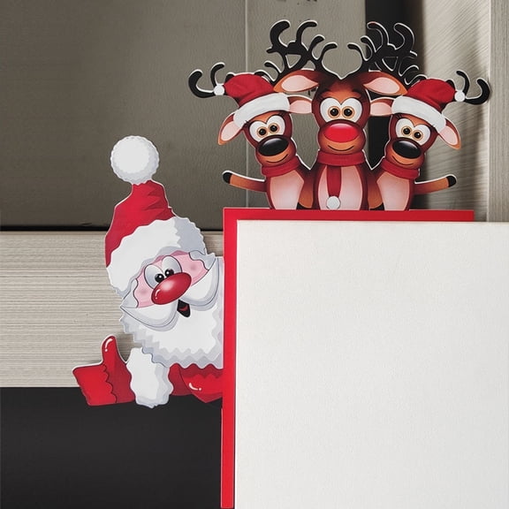 HELLOYOUNG Iron Door Hanger Wreath Christmas Wall Decor with Glitter Arch Door Top Crown Decoration No Electricity Required Festive Ambiance Creator for Holiday New Year Gift