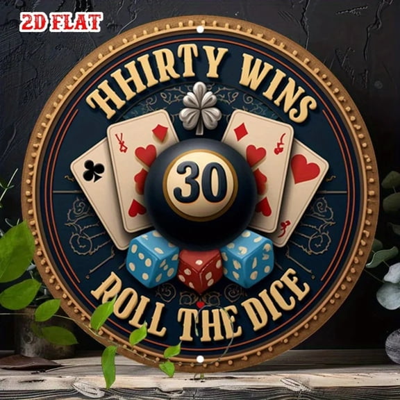 HELLOYOUNG Lucky Lottery Number Metal Sign, 7.87x7.87 Inch Flat 2D Aluminum Wall Art for Home Garage Cafe Decor, Rustproof Modern Retro Gift