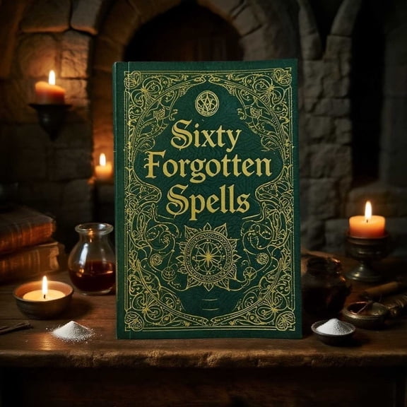 HELLOYOUNG Magic Scrapbook - Lost Spells Enchanting Scrapbook Kit with 60 Witch Craft Pages, Christmas Party Game Gift Set for Decor and Art