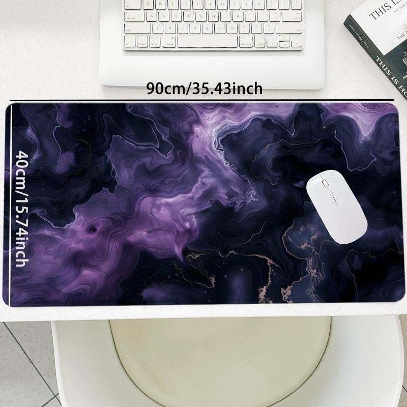 HELLOYOUNG Marble Gaming Mouse Pad, Waterproof Smooth Surface, Non-Slip Rubber Base with Anti-Fraying Stitched Edge, Large Desk Mat for Computer, Home Office PC Laptop Accessories