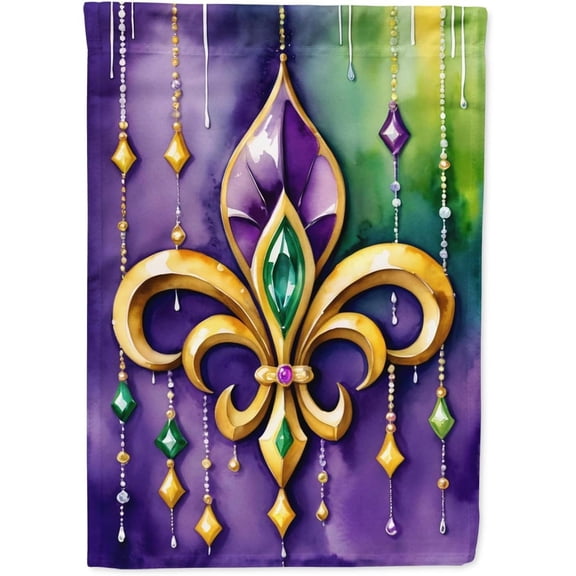 HELLOYOUNG Mardi Gras Tin Sign, Fleur De Lis Colorful Metal Wall Decor for Outdoor Indoor, Yard Porch Garden Hanging Sign, Festival Party Holiday House Decor