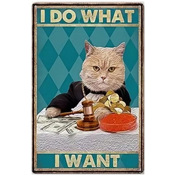 HELLOYOUNG Mermaid & Letter Pattern Vintage Metal Sign, Creative Wall Decor for Home Kitchen Bathroom Bar, Wall Art Decor for Home Living Room Bedroom