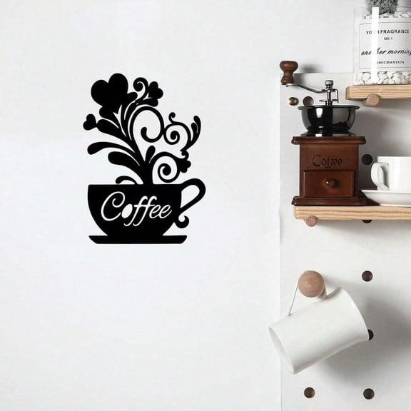 HELLOYOUNG Metal Coffee Wall Art Decor Retro Industrial Coffeehouse Signs for Living Room Cafe Bar Vibrant Painted Coffee Themed Artwork Barista Gifts