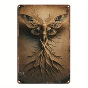 HELLOYOUNG Metal Foil Wall Art Moth Design Aluminum Engraving, Home Decor Kitchen Cafe Bar, Unique Christmas Birthday Gift Housewarming Present