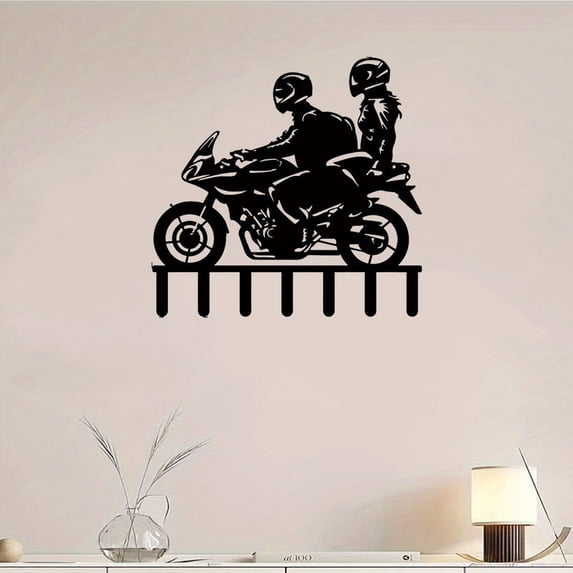 HELLOYOUNG Metal Key Holder with Hat and Towel Rack, Wall Mounted Iron Art Organizer for Bathroom Accessories, Coat Rack with Tentacle Keychain Hanger, Entryway Storage