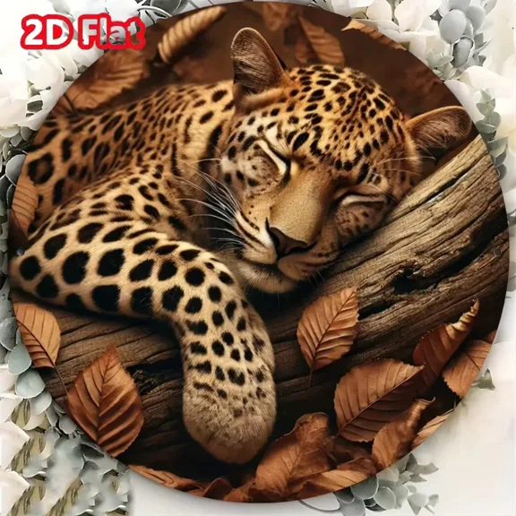 HELLOYOUNG Metal SignCheetah Humorous Metal Wall Sign, UV And Scratch Resistant, Waterproof, No Fading, Animal Sanctuaries