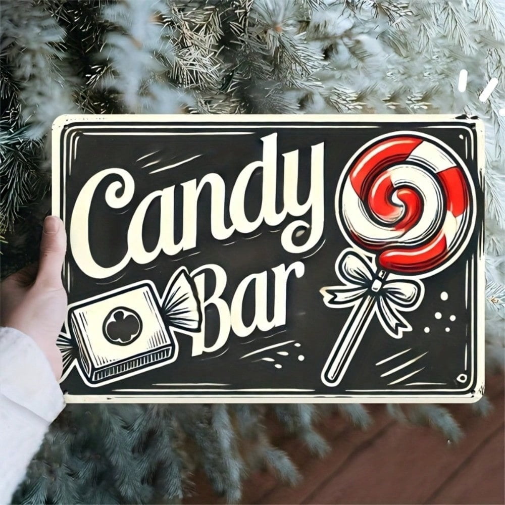 HELLOYOUNG Metal Tin Sign Vintage Candy Bar Chocolate Lollipop Wall ...