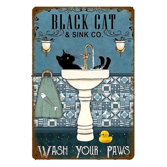 HELLOYOUNG Metal Tin Sign Vintage Wall Art, Washing Room Toilet Decor, Man Cave Home Bar Cafe Club Retro Iron Painting Poster, Rustic Plaque