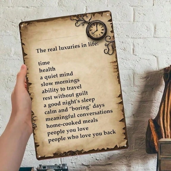 HELLOYOUNG Metal Wall Art Vintage Farmhouse Wall Sign Rustic Inspirational Quote Decor Personalized Home Decor Art Rustic Tin Sign