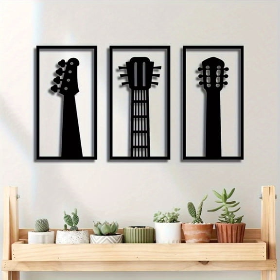 HELLOYOUNG Metal Wall Decor Modern Musical Instrument Wall Art Sculpture for Living Room Bedroom Iron Wall Decor, Home Decor Indoor