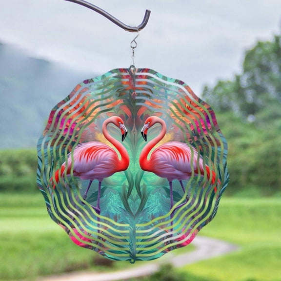 HELLOYOUNG Metal Wind Chime Outdoor Decor with Colorful Firebird Design, 360 Rotating Hook for Patio Garden Yard, All Season Hanging Gift