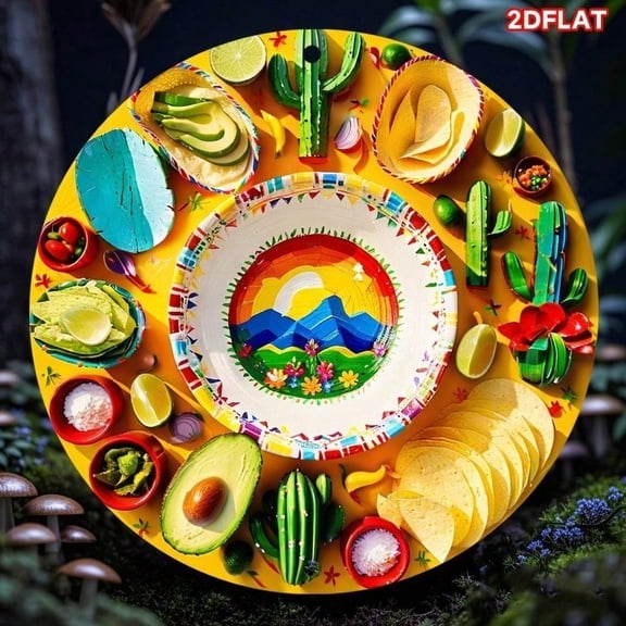 HELLOYOUNG Mexican Kitchen Wall Art Set with Chili Avocado, Durable Aluminum Metal Decor, Fiesta Dining Bar Wall Decor for Kitchen