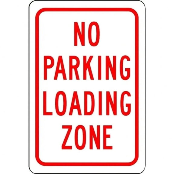 HELLOYOUNG No Parking Loading Zone Sign 8x12 Inch, Corrosion-Resistant High Contrast Aluminum for Traffic Control
