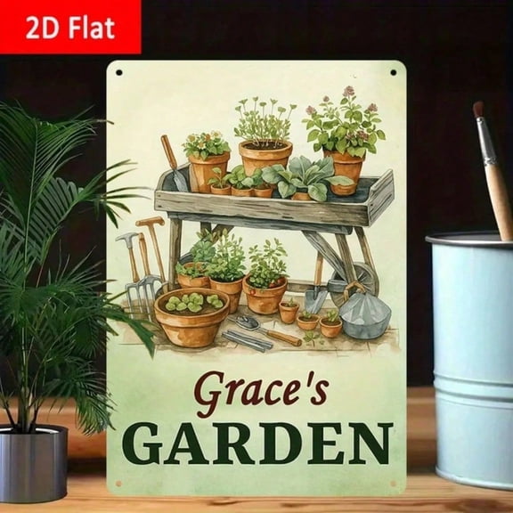 HELLOYOUNG Personalized Metal Garden Sign Durable Outdoor Lawn Decor Customizable Design Housewarming Gift for Home Patio