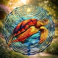 thumbnail image 1 of HELLOYOUNG Poppica Art Metal Sea Turtle Wind Spinner 360° Rotating Outdoor Yard Garden Beach Decor, 1 of 6