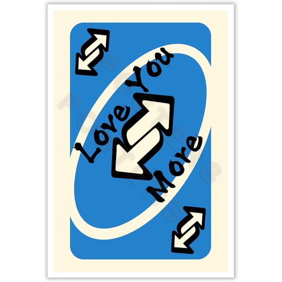 HELLOYOUNG Red Love You More Reverse Wall Decor Playing Card Canvas Art Print Valentine Day Preppy mental Room Decor Tin Material 12X8 Inches